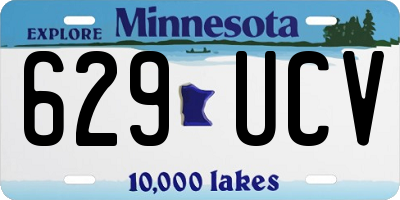 MN license plate 629UCV