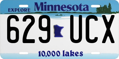 MN license plate 629UCX