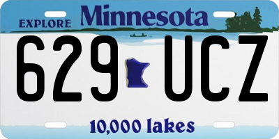 MN license plate 629UCZ