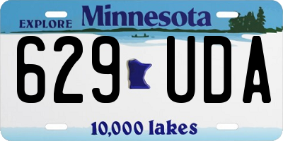 MN license plate 629UDA