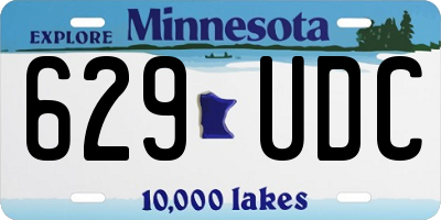 MN license plate 629UDC