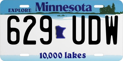 MN license plate 629UDW