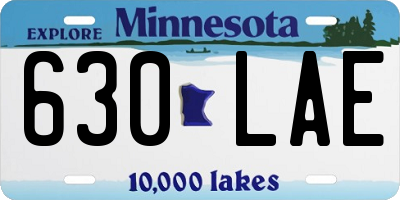 MN license plate 630LAE