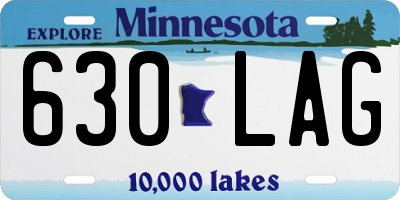 MN license plate 630LAG