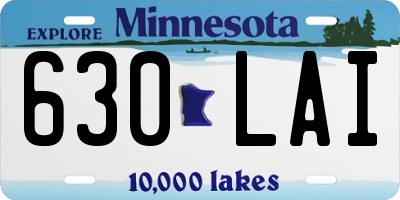 MN license plate 630LAI