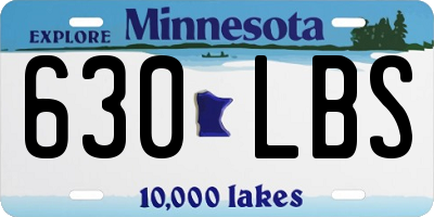 MN license plate 630LBS