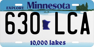 MN license plate 630LCA