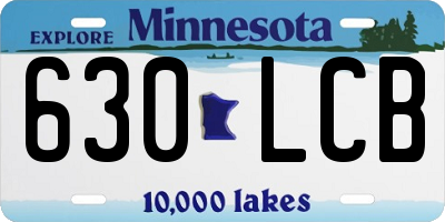 MN license plate 630LCB