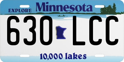 MN license plate 630LCC