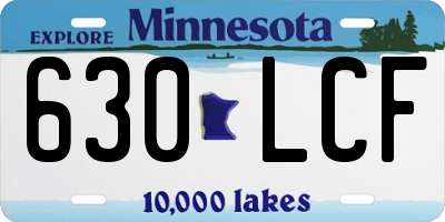 MN license plate 630LCF