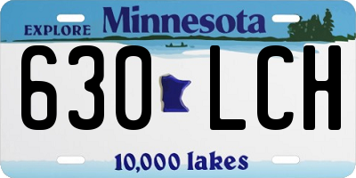 MN license plate 630LCH