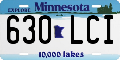 MN license plate 630LCI