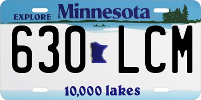 MN license plate 630LCM
