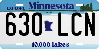 MN license plate 630LCN