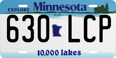 MN license plate 630LCP