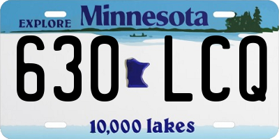 MN license plate 630LCQ