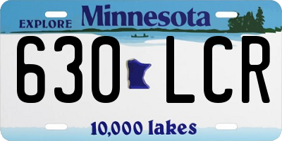 MN license plate 630LCR
