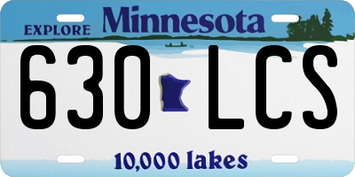 MN license plate 630LCS