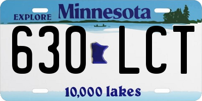 MN license plate 630LCT