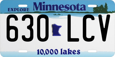 MN license plate 630LCV