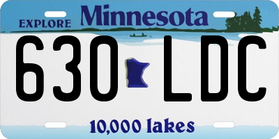 MN license plate 630LDC