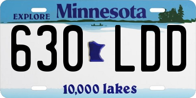 MN license plate 630LDD