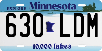 MN license plate 630LDM