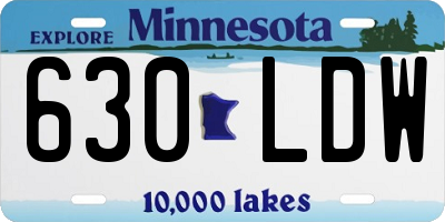 MN license plate 630LDW