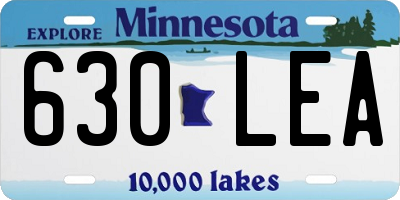 MN license plate 630LEA