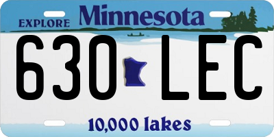 MN license plate 630LEC
