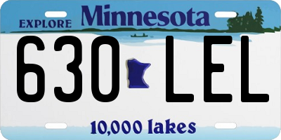 MN license plate 630LEL