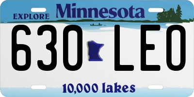 MN license plate 630LEO