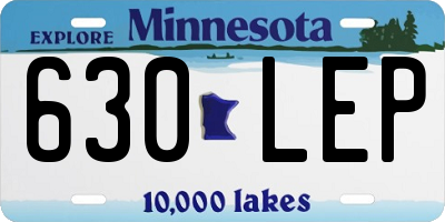MN license plate 630LEP