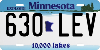 MN license plate 630LEV