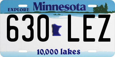 MN license plate 630LEZ