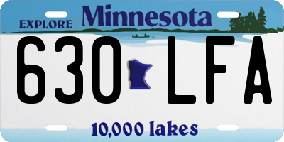 MN license plate 630LFA
