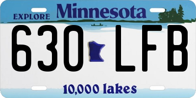 MN license plate 630LFB