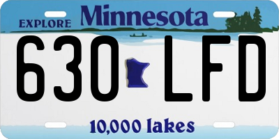 MN license plate 630LFD