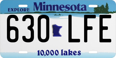 MN license plate 630LFE