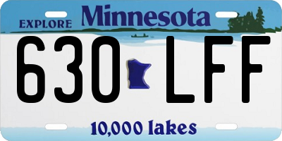 MN license plate 630LFF