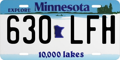 MN license plate 630LFH