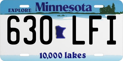 MN license plate 630LFI