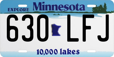 MN license plate 630LFJ