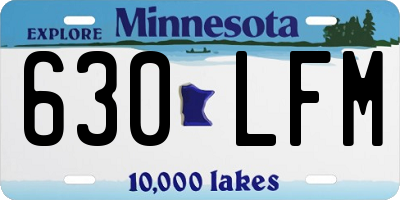 MN license plate 630LFM