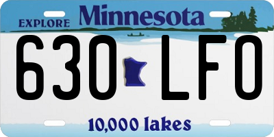 MN license plate 630LFO