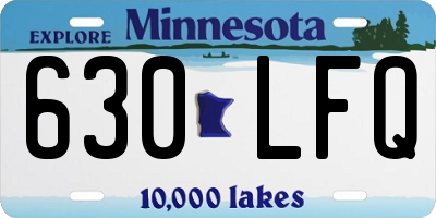 MN license plate 630LFQ