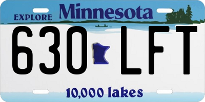 MN license plate 630LFT