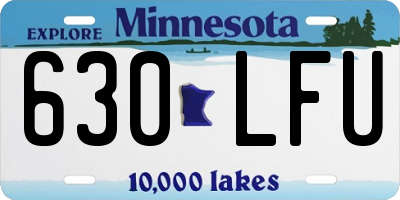 MN license plate 630LFU