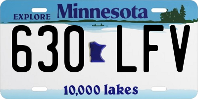 MN license plate 630LFV