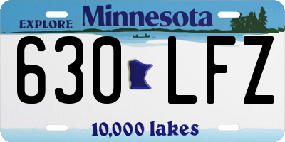MN license plate 630LFZ